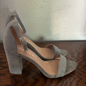 Madden Girl Suede Gray Heels